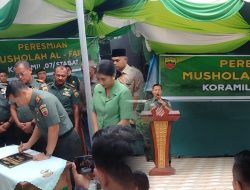 Dandim 0203/Langkat Resmikan Mushola Al Fatih Koramil 07/Stabat
