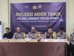 Kapolres Paparkan Capaian Kinerja Polres Langkat Tahun 2024, Ini Daftarnya