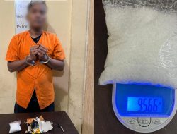 Polres Langkat Tangkap Warga Gebang Bawa 95,66 Gram Sabu