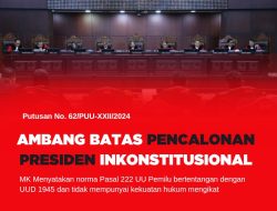MK Hapus Ambang Batas Pencalonan Presiden, Berikut Pedoman Bagi Pembuat UU