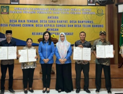 Optimalkan Pembanguan, Kejari Langkat Tandatangani MOU Dengan 6 Kades