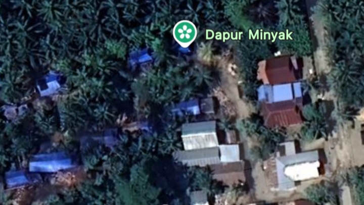 Lokasi Dapur Penyulingan Minyak Ilegal di Dusun II Desa Paya Bengkuang, Gebang, Langkat
