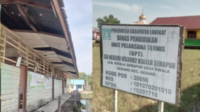 SDN Kwala Gebang Ancam Keselamatan, Plt Kadisdik Langkat Bungkam