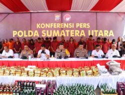 Polda Sumut dan Jajaran Berhasil Ungkap 429 Kasus Narkoba Periode Januari – Agustus