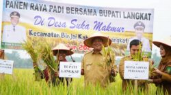 Hadiri Panen Raya, Bupati Langkat Resmikan Kilang Padi Sukma Jaya