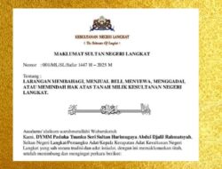 Maklumat Sultan Langkat: Larang Menjual Tanah Pusaka Milik Kesultanan