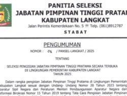 Pemkab Langkat Buka Seleksi Terbuka Jabatan Pimpinan Tinggi Pratama 2025