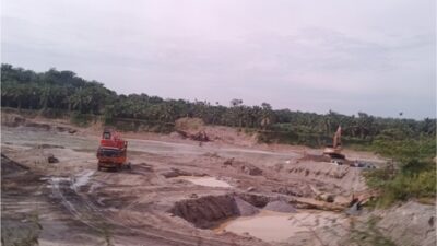 Diduga Ilegal dan Dibekingi Aparat Galian C Milik Eks Kades di Langkat Tetap Eksis