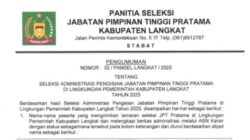 Pansel Pengisian JPT Pratama Pemkab Langkat Umumkan Hasil Seleksi Administrasi