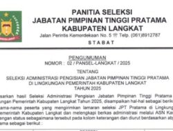Pansel Pengisian JPT Pratama Pemkab Langkat Umumkan Hasil Seleksi Administrasi