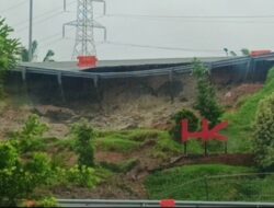 3 Hari Diguyur Hujan, Konstruksi Ruas Tol Binjai – Langsa Longsor