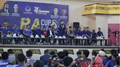 Meriahkan HUT NasDem ke-14, Ricky Anthony Buka Turnamen Voly RA CUP 2025