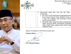 Syuriyah PBNU Putuskan Ketum KH Yahya Cholil Staquf Harus Mundur dalam 3 Hari