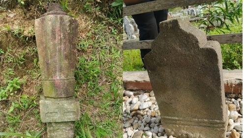 Dua Malam Dengan Nisan Bercorak Aceh, (Kiri) Berada di Tanjung Keramat, Desa Pangkalan Siata, (Kanan) Berada di Kelurahan Beras Basah 