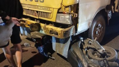 Diduga Tersenggol Pick Up, Pengendara Honda Beat Tewas Terlindas Truk di Stabat
