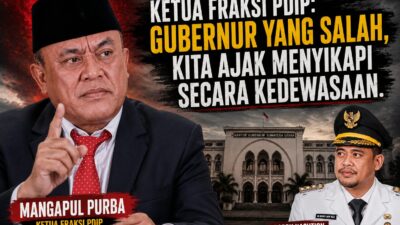 Ketua Fraksi PDIP: Yang Salah Gubernur, Kita Ajak Menyikapi Secara Dewasa