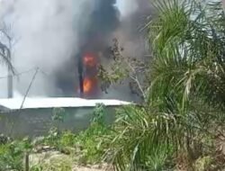 Dapur Penyulingan Minyak Ilegal di Gebang Terbakar, Terdengar Suara Ledakan