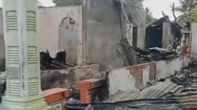 Tiga Rumah Warga di Langkat Ludes Terbakar, Api Lilin Diduga Jadi Penyebab
